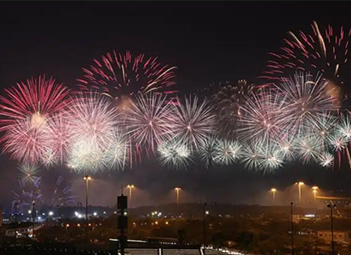 胡杨河市焰火晚会